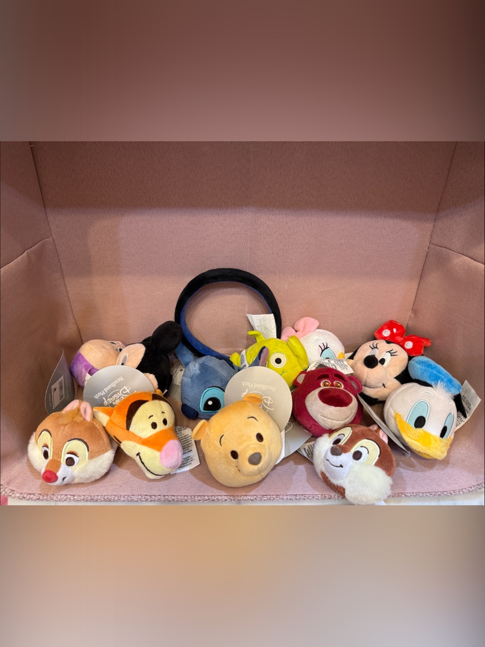 Disney Plush Tsum Tsum Mini Characters Collection Multi-Color with headband